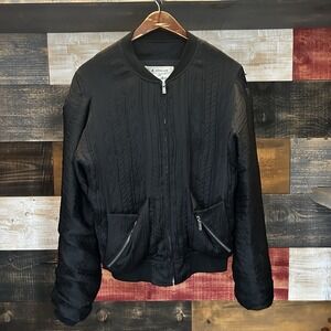 Anrealage Japan Men's Satin Rubbed Bomber Jacket Cable Knit Men's Medium Size 2